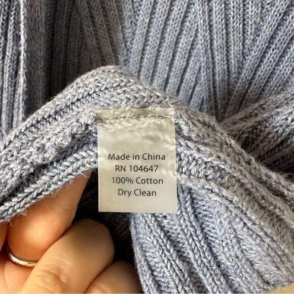 Kinross Open Front Lavender Cotton Cardigan Size XS - Picture 5 of 5